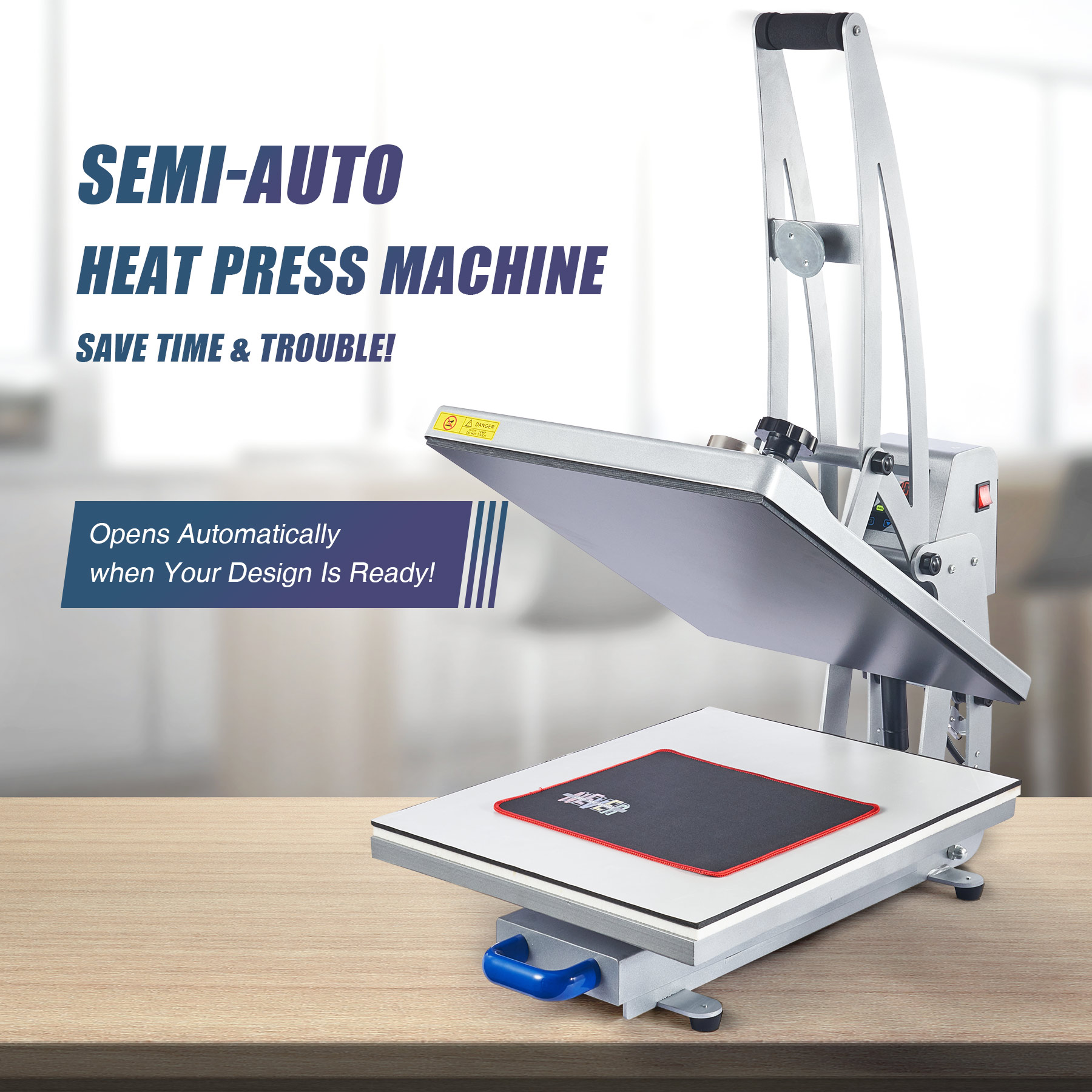 Heat Press Machine 16x20 Auto Open Clamshell T Shirt Press for Clothes Bags More, Men's, Size: 15.7 x 19.7 (40x50 cm), Silver